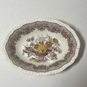 Vintage Mason’s Patent Ironstone Ascot oval serving bowl